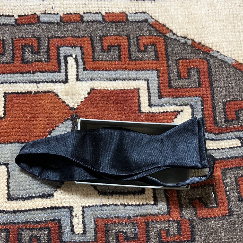 Joseph A Black Silk Bow Tie